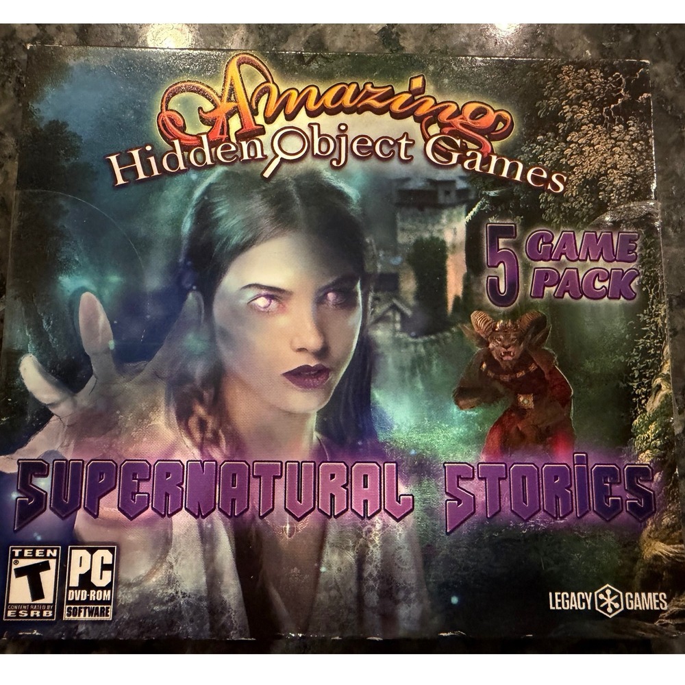 Legacy Games Supernatural Stories 5 Game Pack PC DVD-ROM Hidden Object Mystery